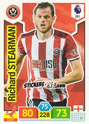 Sticker Richard Stearman - English Premier League 2019-2020. Adrenalyn XL n. 261 - Panini