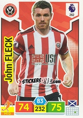 Sticker John Fleck - English Premier League 2019-2020. Adrenalyn XL n. 262 - Panini