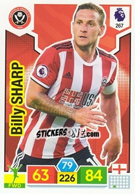 Sticker Billy Sharp - English Premier League 2019-2020. Adrenalyn XL n. 267 - Panini