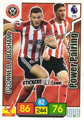 Sticker Chris Basham / Jack O'Connell - English Premier League 2019-2020. Adrenalyn XL n. 270 - Panini