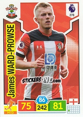 Sticker James Ward-Prowse - English Premier League 2019-2020. Adrenalyn XL n. 278 - Panini