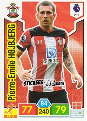 Sticker Pierre-Emile Hojbjerg - English Premier League 2019-2020. Adrenalyn XL n. 281 - Panini