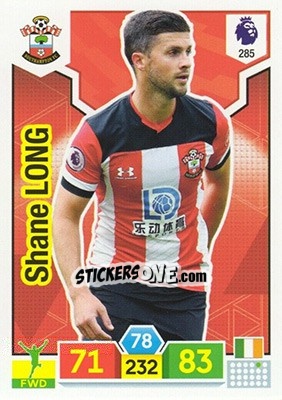 Sticker Shane Long - English Premier League 2019-2020. Adrenalyn XL n. 285 - Panini