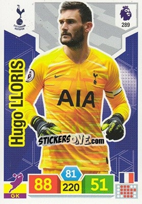 Sticker Hugo Lloris - English Premier League 2019-2020. Adrenalyn XL n. 289 - Panini
