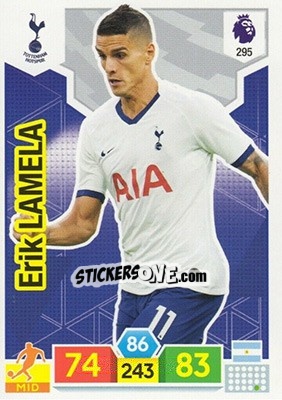 Sticker Erik Lamela - English Premier League 2019-2020. Adrenalyn XL n. 295 - Panini