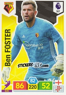 Sticker Ben Foster - English Premier League 2019-2020. Adrenalyn XL n. 307 - Panini