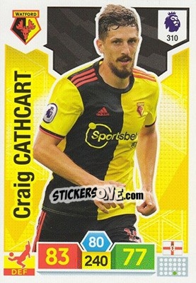 Sticker Craig Cathcart - English Premier League 2019-2020. Adrenalyn XL n. 310 - Panini
