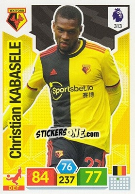Sticker Christian Kabasele - English Premier League 2019-2020. Adrenalyn XL n. 313 - Panini