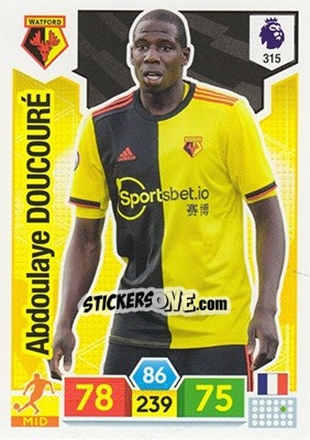 Sticker Abdoulaye Doucouré - English Premier League 2019-2020. Adrenalyn XL n. 315 - Panini
