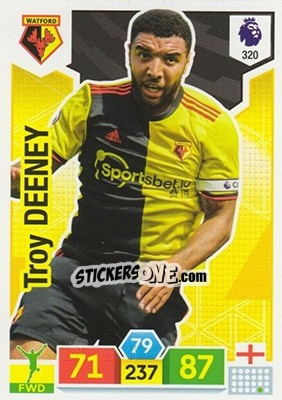 Figurina Troy Deeney - English Premier League 2019-2020. Adrenalyn XL n. 320 - Panini