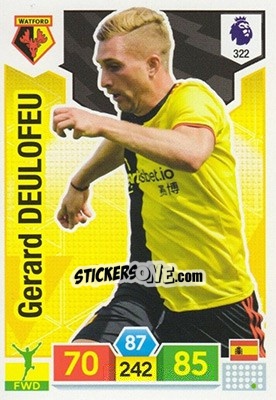 Sticker Gerard Deulofeu - English Premier League 2019-2020. Adrenalyn XL n. 322 - Panini