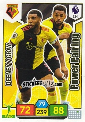 Sticker Troy Deeney / Andre Gray - English Premier League 2019-2020. Adrenalyn XL n. 324 - Panini