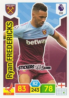 Sticker Ryan Fredericks - English Premier League 2019-2020. Adrenalyn XL - Panini