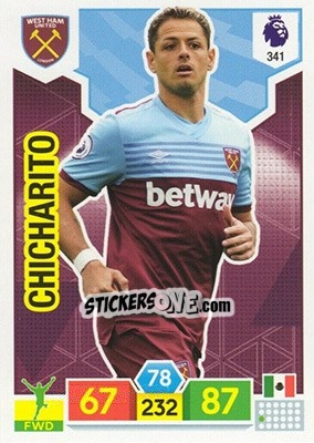 Sticker Javier Hernandez - English Premier League 2019-2020. Adrenalyn XL - Panini