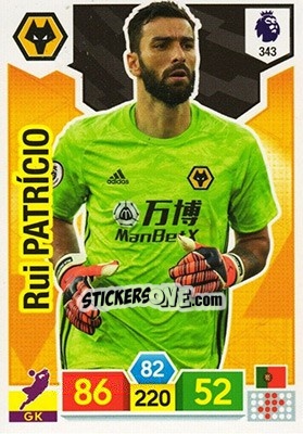 Cromo Rui Patrício - English Premier League 2019-2020. Adrenalyn XL - Panini