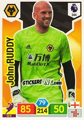 Sticker John Ruddy - English Premier League 2019-2020. Adrenalyn XL n. 344 - Panini