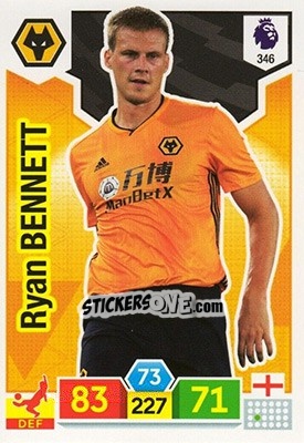Sticker Ryan Bennett - English Premier League 2019-2020. Adrenalyn XL n. 346 - Panini