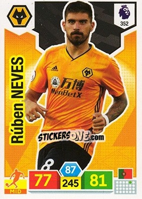 Sticker Rúben Neves - English Premier League 2019-2020. Adrenalyn XL n. 352 - Panini