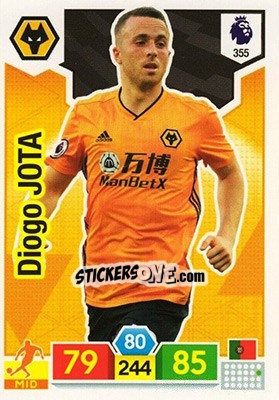 Sticker Diogo Jota - English Premier League 2019-2020. Adrenalyn XL n. 355 - Panini