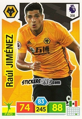 Sticker Raúl Jiménez - English Premier League 2019-2020. Adrenalyn XL n. 358 - Panini