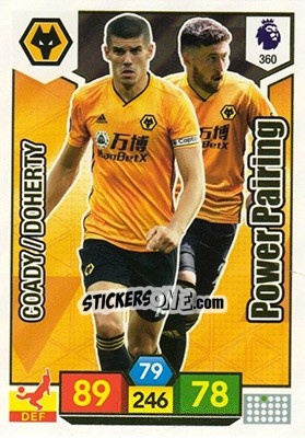 Sticker Conor Coady / Matt Doherty - English Premier League 2019-2020. Adrenalyn XL - Panini