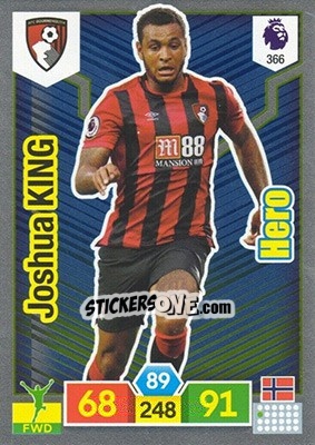 Sticker Joshua King - English Premier League 2019-2020. Adrenalyn XL n. 366 - Panini