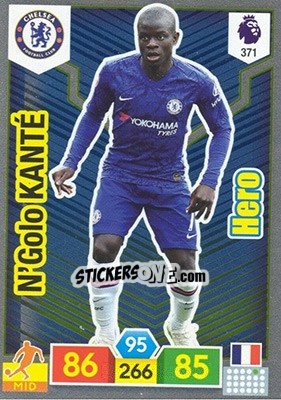 Sticker N'Golo Kante - English Premier League 2019-2020. Adrenalyn XL n. 371 - Panini