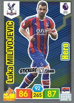Sticker Luka Milivojevic - English Premier League 2019-2020. Adrenalyn XL n. 372 - Panini
