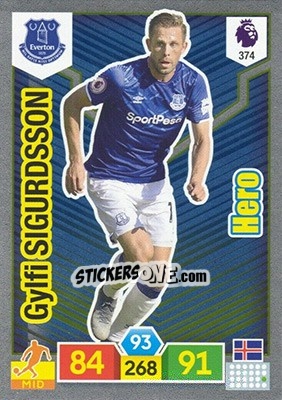 Sticker Gylfi Sigurdsson - English Premier League 2019-2020. Adrenalyn XL n. 374 - Panini