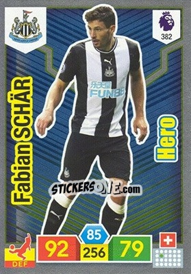 Sticker Fabian Schär - English Premier League 2019-2020. Adrenalyn XL n. 382 - Panini