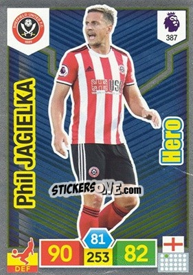 Sticker Phil Jagielka - English Premier League 2019-2020. Adrenalyn XL - Panini