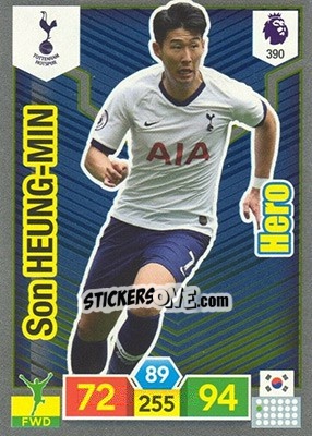 Sticker Son Heung-Min - English Premier League 2019-2020. Adrenalyn XL n. 390 - Panini
