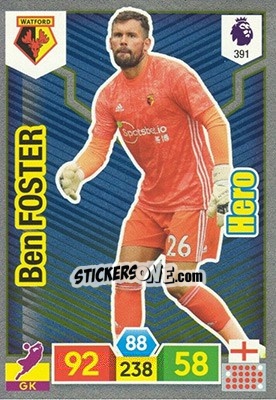 Sticker Ben Foster - English Premier League 2019-2020. Adrenalyn XL n. 391 - Panini