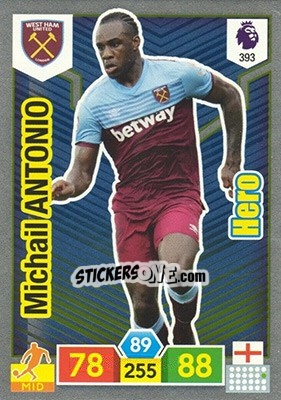 Sticker Michail Antonio - English Premier League 2019-2020. Adrenalyn XL n. 393 - Panini