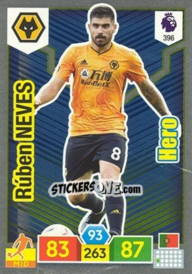 Sticker Ruben Neves - English Premier League 2019-2020. Adrenalyn XL n. 396 - Panini