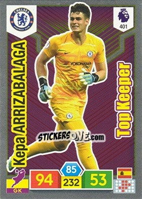 Cromo Kepa Arrizabalaga - English Premier League 2019-2020. Adrenalyn XL - Panini