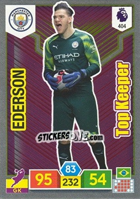 Sticker Ederson - English Premier League 2019-2020. Adrenalyn XL n. 404 - Panini
