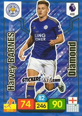 Sticker Harvey Barnes - English Premier League 2019-2020. Adrenalyn XL - Panini
