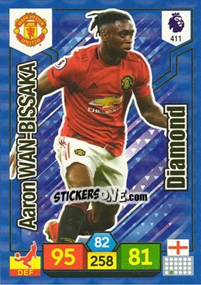 Sticker Aaron Wan-Bissaka - English Premier League 2019-2020. Adrenalyn XL n. 411 - Panini