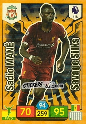 Sticker Sadio Mané - English Premier League 2019-2020. Adrenalyn XL n. 418 - Panini