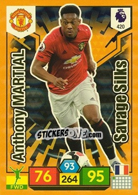 Sticker Anthony Martial - English Premier League 2019-2020. Adrenalyn XL n. 420 - Panini