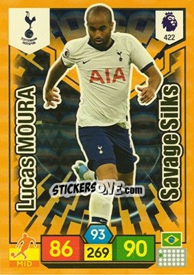 Sticker Lucas Moura - English Premier League 2019-2020. Adrenalyn XL n. 422 - Panini