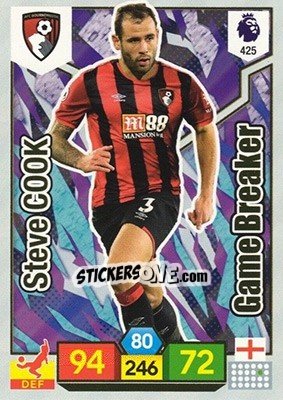 Sticker Steve Cook - English Premier League 2019-2020. Adrenalyn XL n. 425 - Panini