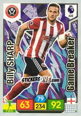 Sticker Billy Sharp - English Premier League 2019-2020. Adrenalyn XL - Panini