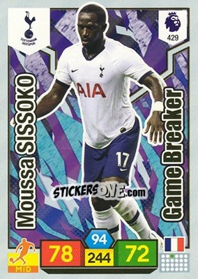 Sticker Moussa Sissoko - English Premier League 2019-2020. Adrenalyn XL n. 429 - Panini