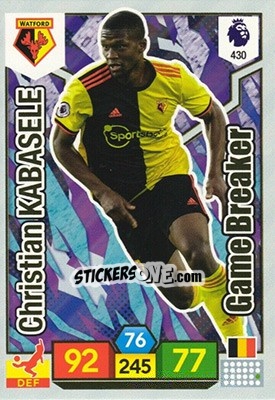 Sticker Christian Kabasele - English Premier League 2019-2020. Adrenalyn XL n. 430 - Panini