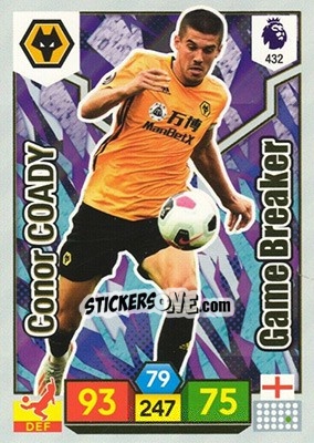 Sticker Conor Coady - English Premier League 2019-2020. Adrenalyn XL n. 432 - Panini