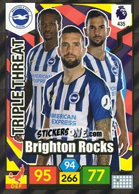 Sticker Brighton Rocks - English Premier League 2019-2020. Adrenalyn XL n. 435 - Panini