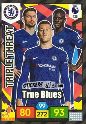 Sticker True Blues - English Premier League 2019-2020. Adrenalyn XL n. 436 - Panini