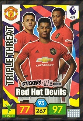 Sticker Red-Hot Devils - English Premier League 2019-2020. Adrenalyn XL n. 439 - Panini